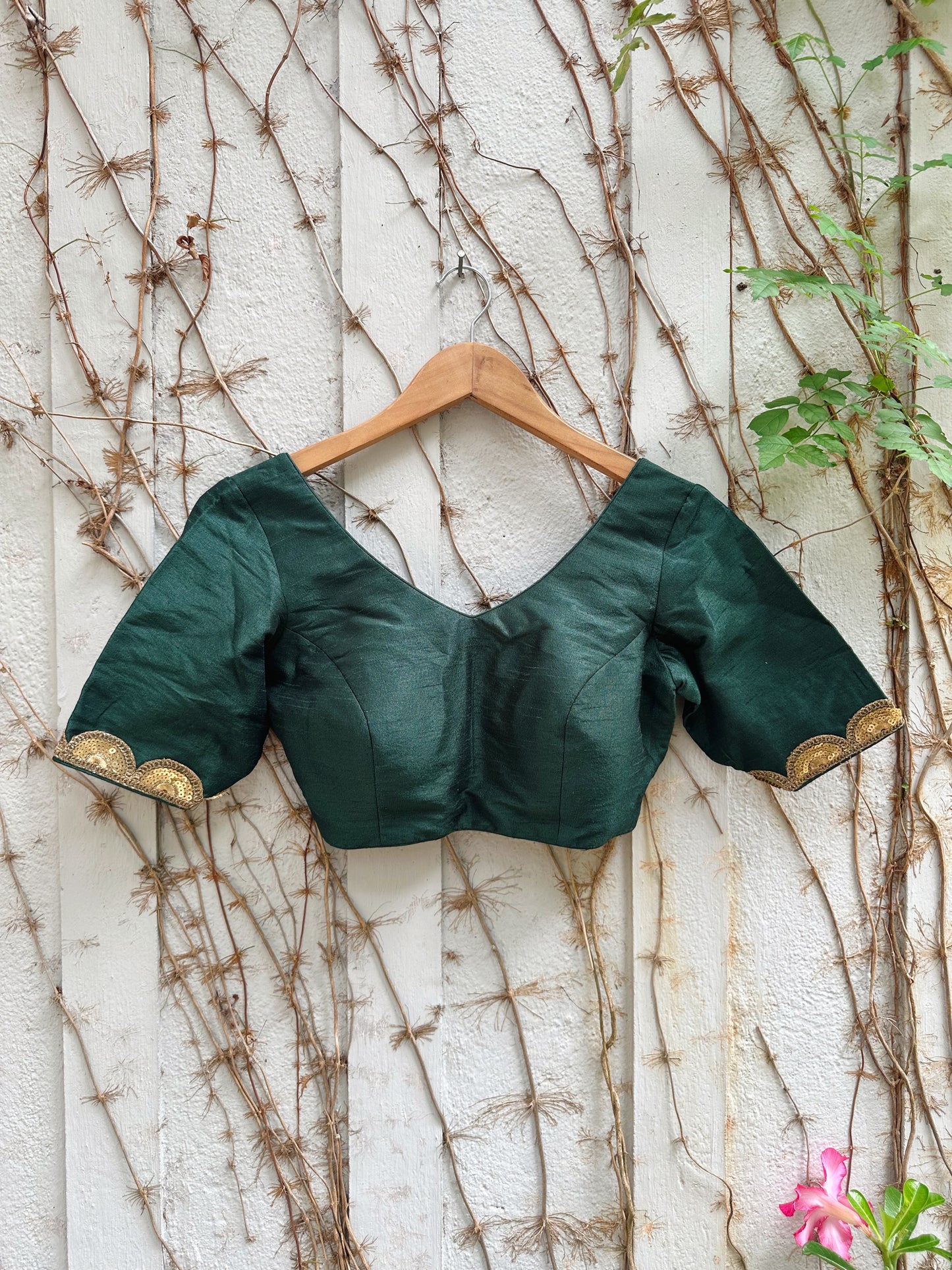 DEEP GREEN BLOUSE